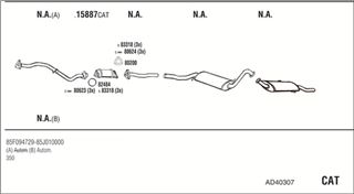 Zestaw tłumików, kompletny układ wydechowy - WALKER AD40307