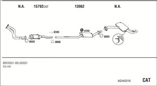 Zestaw tłumików, kompletny układ wydechowy - WALKER AD40316