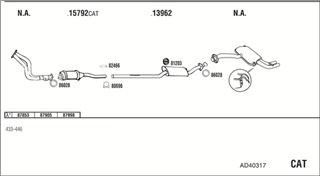 Zestaw tłumików, kompletny układ wydechowy - WALKER AD40317