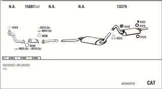 Zestaw tłumików, kompletny układ wydechowy - WALKER AD40319