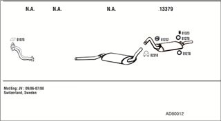Zestaw tłumików, kompletny układ wydechowy - WALKER AD80012