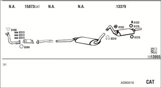 Zestaw tłumików, kompletny układ wydechowy - WALKER AD80016