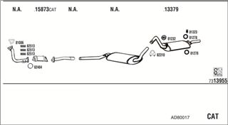 Zestaw tłumików, kompletny układ wydechowy - WALKER AD80017