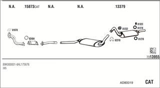 Zestaw tłumików, kompletny układ wydechowy - WALKER AD80019