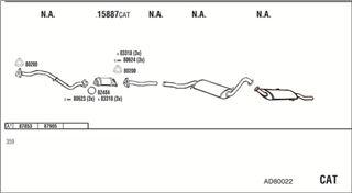 Zestaw tłumików, kompletny układ wydechowy - WALKER AD80022