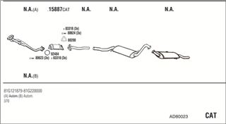 Zestaw tłumików, kompletny układ wydechowy - WALKER AD80023