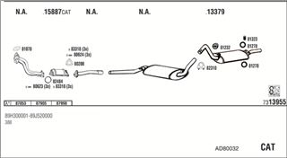 Zestaw tłumików, kompletny układ wydechowy - WALKER AD80032