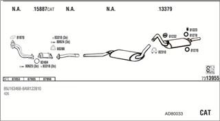 Zestaw tłumików, kompletny układ wydechowy - WALKER AD80033