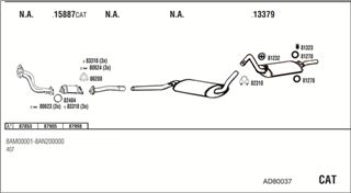 Zestaw tłumików, kompletny układ wydechowy - WALKER AD80037