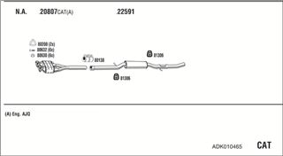 Zestaw tłumików, kompletny układ wydechowy - WALKER ADK010465