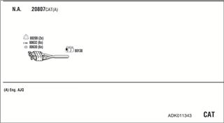 Zestaw tłumików, kompletny układ wydechowy - WALKER ADK011343