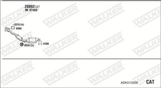 Zestaw tłumików, kompletny układ wydechowy - WALKER ADK013359