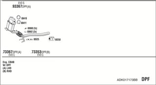 Zestaw tłumików, kompletny układ wydechowy - WALKER ADK017173BB