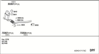 Zestaw tłumików, kompletny układ wydechowy - WALKER ADK017173C