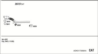 Zestaw tłumików, kompletny układ wydechowy - WALKER ADK017398AA