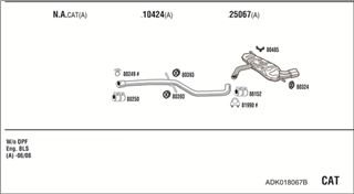 Zestaw tłumików, kompletny układ wydechowy - WALKER ADK018067B