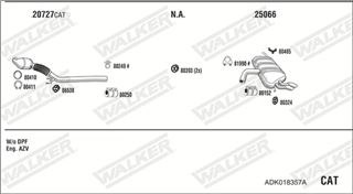 Zestaw tłumików, kompletny układ wydechowy - WALKER ADK018357A