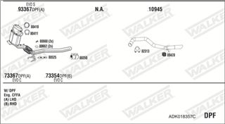 Zestaw tłumików, kompletny układ wydechowy - WALKER ADK018357C