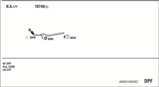 Zestaw tłumików, kompletny układ wydechowy - WALKER ADK019232C
