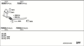 Zestaw tłumików, kompletny układ wydechowy - WALKER ADK024496