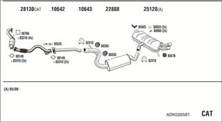 Zestaw tłumików, kompletny układ wydechowy - WALKER ADK026581