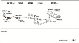Zestaw tłumików, kompletny układ wydechowy - WALKER ADK026582