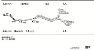 Zestaw tłumików, kompletny układ wydechowy - WALKER ADK030361