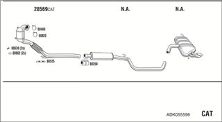 Zestaw tłumików, kompletny układ wydechowy - WALKER ADK055596