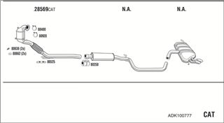 Zestaw tłumików, kompletny układ wydechowy - WALKER ADK100777