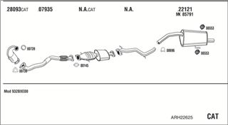 Zestaw tłumików, kompletny układ wydechowy - WALKER ARH22625