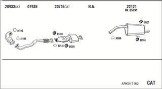Zestaw tłumików, kompletny układ wydechowy - WALKER ARK017162