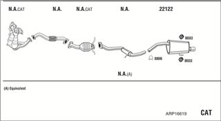 Zestaw tłumików, kompletny układ wydechowy - WALKER ARP16619