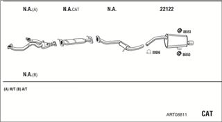 Zestaw tłumików, kompletny układ wydechowy - WALKER ART08811