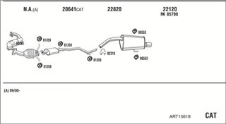 Zestaw tłumików, kompletny układ wydechowy - WALKER ART15618