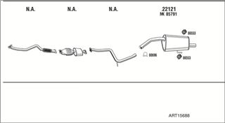 Zestaw tłumików, kompletny układ wydechowy - WALKER ART15688