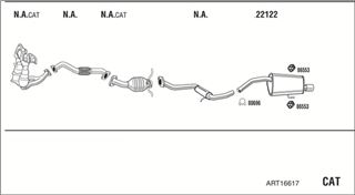Zestaw tłumików, kompletny układ wydechowy - WALKER ART16617