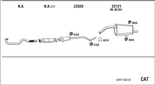Zestaw tłumików, kompletny układ wydechowy - WALKER ART16618