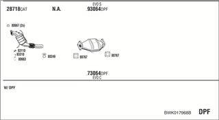 Zestaw tłumików, kompletny układ wydechowy - WALKER BWK017968B