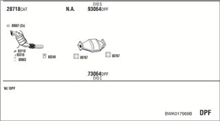 Zestaw tłumików, kompletny układ wydechowy - WALKER BWK017969B