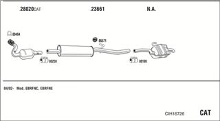 Zestaw tłumików, kompletny układ wydechowy - WALKER CIH16726