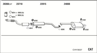 Zestaw tłumików, kompletny układ wydechowy - WALKER CVH18537