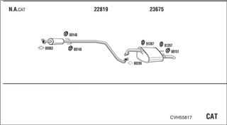 Zestaw tłumików, kompletny układ wydechowy - WALKER CVH55817