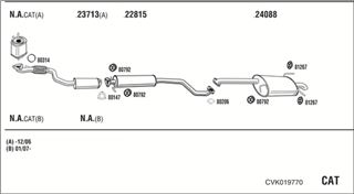 Zestaw tłumików, kompletny układ wydechowy - WALKER CVK019770