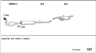 Zestaw tłumików, kompletny układ wydechowy - WALKER FIH16892