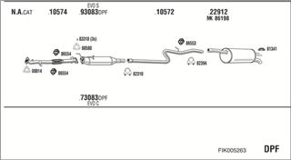 Zestaw tłumików, kompletny układ wydechowy - WALKER FIK005263