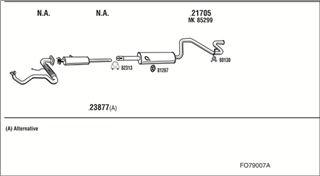 Zestaw tłumików, kompletny układ wydechowy - WALKER FO79007A