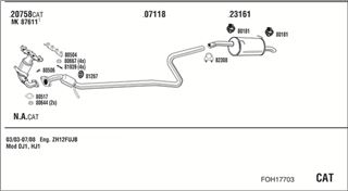 Zestaw tłumików, kompletny układ wydechowy - WALKER FOH17703