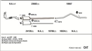 Zestaw tłumików, kompletny układ wydechowy - WALKER FOK011961AC