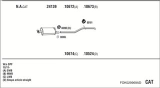 Zestaw tłumików, kompletny układ wydechowy - WALKER FOK029969AD