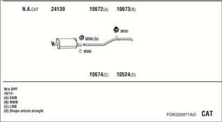 Zestaw tłumików, kompletny układ wydechowy - WALKER FOK029971AD